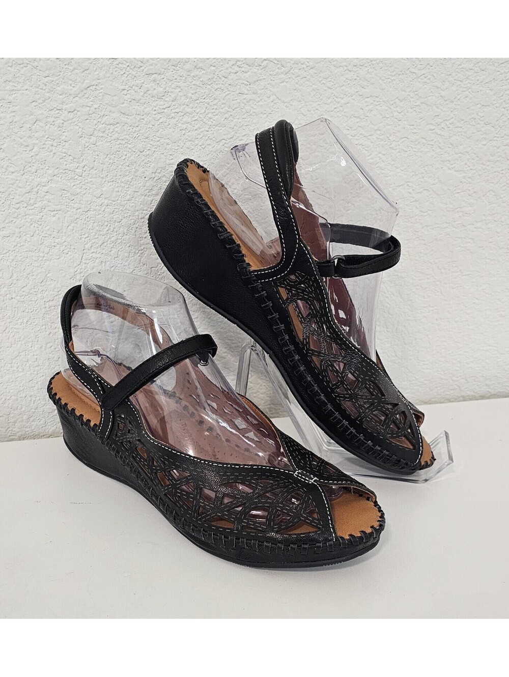 Biza Sandal Isadora Women's Pewter Leather Shock Absorber Comfort Size US 9-9.5